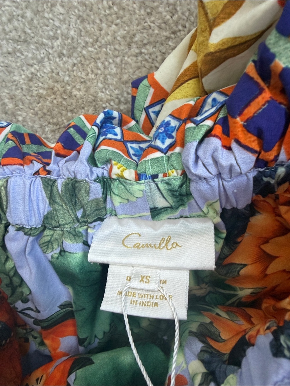 NEW Camilla Luscious in Lisbon Floral Off-Shoulder Frill Resort Dress Sz XS US4 - Picture 13 of 13
